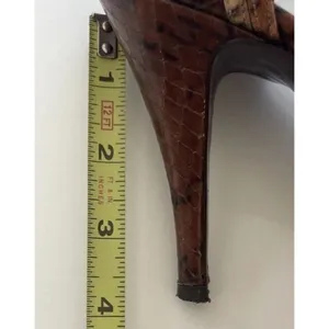 Vintage Via Spiga Snake Skin Leather Brown Multicolor Women’s Sz 8 Italy RARE thumbnail 14