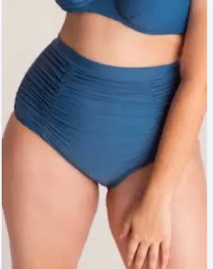 Shapermint Essentials High Waisted Control Bikini Bottom Blue Size S NWT thumbnail 1