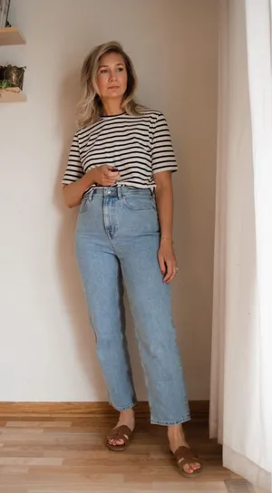 Everlane 90s cheeky straight leg jean raw hem button fly (not the exact as cover photo) thumbnail 1