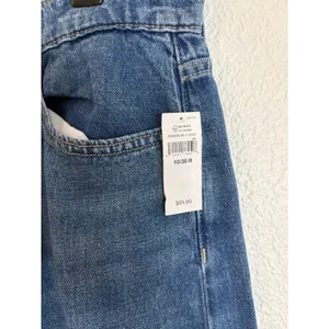 Gap High Rise Wide Leg Jeans Womens Size 10 30R Dark Wash NWT thumbnail 5