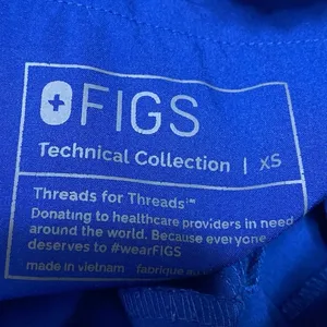 Figs Women's Blue Drawstring High Rise Straight Medical Scrub Pants Size XS thumbnail 5