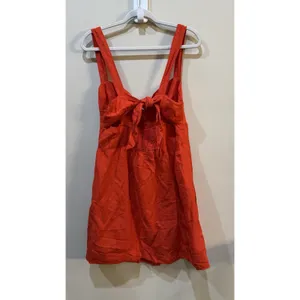 Anthropologie Maeve Twist-Front Mini Dress Linen‎ Size XL Sundress thumbnail 5