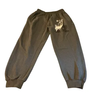 Ring of Fire Men's Anime Graphic Jogger Sweatpants Heather Gray Size XL thumbnail 1