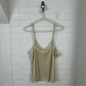 Fredrick’s Of Hollywood Gold Ribbed Shimmer Tank Top Size 3X thumbnail 9
