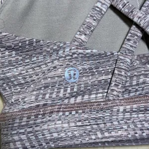 Lululemon Sports Bra Size 2 Strappy Criss Cross Pink‎ Gray Yoga Athletic thumbnail 6