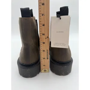 Mango Utility Brown Bovine Leather Lug Sole Everyday Ankle Chelsea Boots 7.5 thumbnail 5