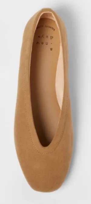 A New Day Women’s Size 8 Neve Shoes with Memory Foam Insole Khaki Tan Brown Flat thumbnail 1