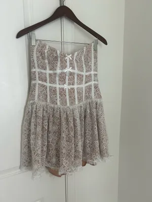 For Love & Lemons Lace Mini Dress White thumbnail 3