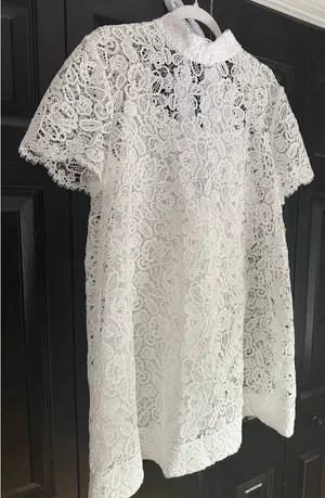 Few Moda White Lace Mini Shift Dress thumbnail 3