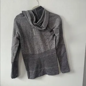 RBX Womens Hoodie Gray Seamless Knit Long Sleeve Activewear Pullover Medium thumbnail 4
