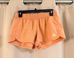 Adidas Women’s Peach-Orange Athletic Shorts thumbnail 1