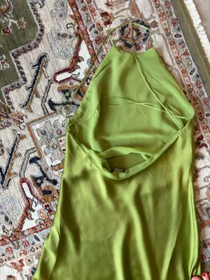 Zara Satin Halter Maxi Dress thumbnail 5