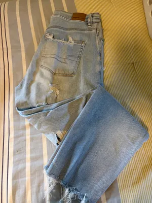 American Eagle Stretch Ripped Jeans Mom thumbnail 3