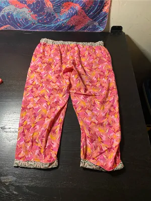 Sundance Pink and Yellow Floral Pajama Bottoms thumbnail 5