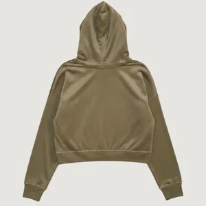 72‎ | OFFLINE by Aerie Velour Cropped Hoodie Oatmeal Womens XL Y2K Cozy thumbnail 2
