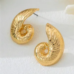 Gold Shell Earrings thumbnail 4