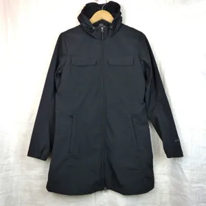 Eddie Bauer Womens Jacket L Charcoal Ripstop Hooded Zip Performance Coat Parka thumbnail 2