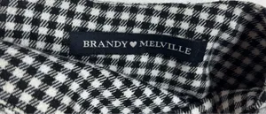 Brandy Melville Mini Skirt Black White Checkered One Size thumbnail 3