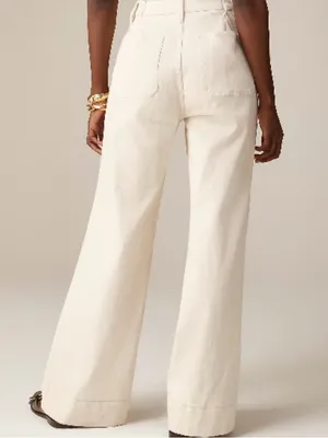 J.Crew Sailor denim trouser in ecru 27 thumbnail 2