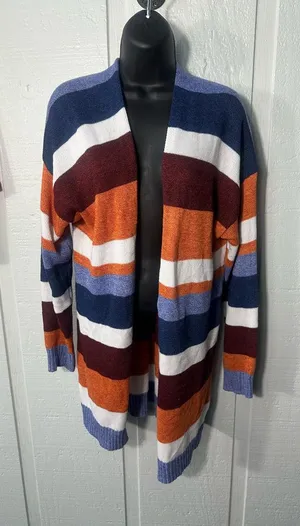 Ecowish Women’s Multicolored Cardigan Sweater Size XL EUC thumbnail 1