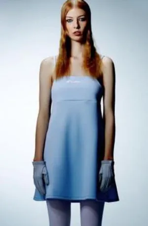Zara x lotto collaboration dress powder baby blue size M coquette trendy tennis thumbnail 2