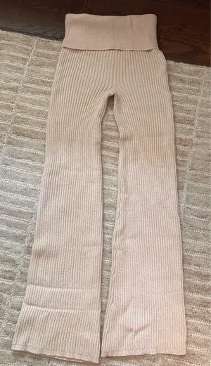 Aerie knit fold over waist pants thumbnail 2