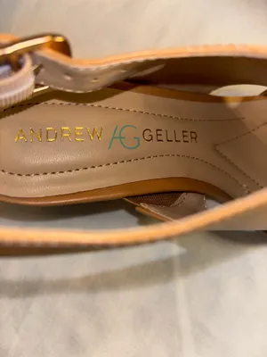 Andrew Geller Camel Tan Slingback Sandals thumbnail 2