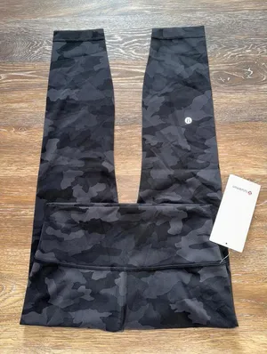 Lululemon Wunder Train High Rise 25” Heritage Camo Black Size 8 NWT thumbnail 1