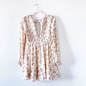 American Eagle Outfitters Women's Cream Floral Boho Babydoll Dress XS‎ thumbnail 2