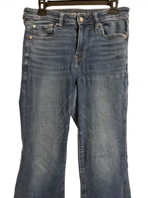 American Eagle Outfitters Indigo Flare Wide-Leg Jeans thumbnail 3
