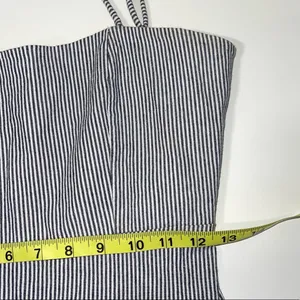 Karla Blue & White Seersucker Striped Mini Dress thumbnail 10