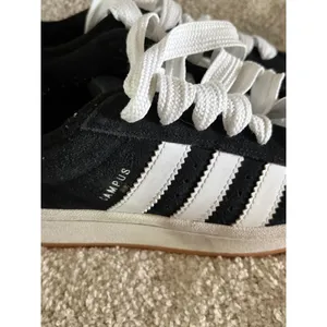 Adidas Campus Black Suede Sneakers Chunky Laces Women’s 6.5 thumbnail 3