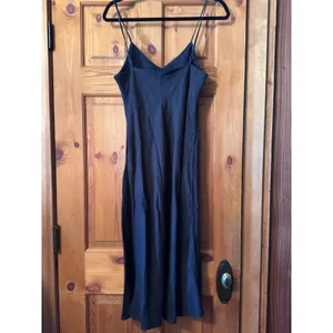 MATE the Label Linen Slip Dress S Black V-Neck Spaghetti Strap Minimalist thumbnail 9