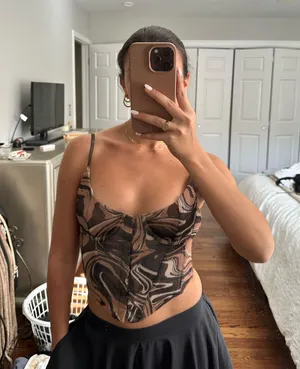 White fox brown corset thumbnail 5