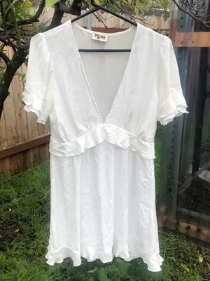 NWOT Show me Your Mumu Virginia white mini dress XS thumbnail 1