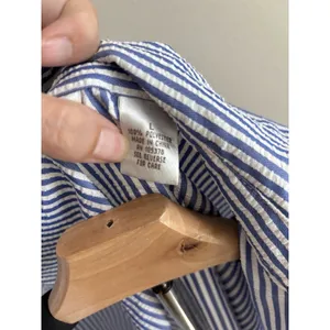 Women's Draper’s & Damon’s‎ Blue & White Striped Button Down - Nautical thumbnail 4