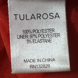 Tularosa Womens Size Small Colleen‎ Mini Dress Ruffled Coral Chiffon Tassel Neck thumbnail 8
