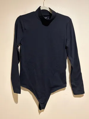 Abercrombie & Fitch Soft A&F Collection Black Mock Neck Long Sleeve Bodysuit thumbnail 2