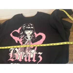 Vintage y2k Bratz Jade Graphic Sweatshirt Black Pink Est 2001 Baddie Large thumbnail 6