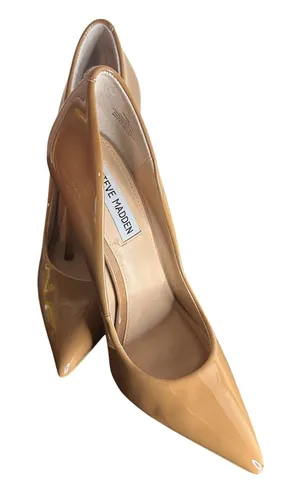 Steve Madden Vala Camel Patent Pointed-Toe Pumps thumbnail 1