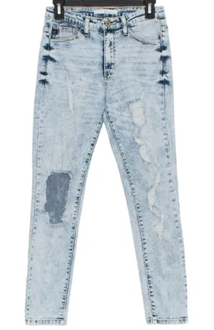 Kancan Jeans Skinny High Rise Distressed Grunge 90s Casual Streetwear Blue 7/27 thumbnail 1