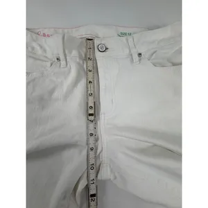 Lilly Pulitzer Babe Boot Cut Jeans Womens 12 White Stretch Denim Pants RN 88189 thumbnail 8