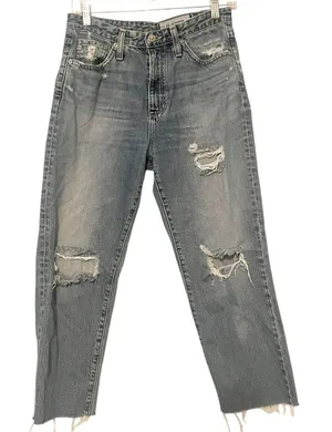 AG‎ Adriano Goldschmied The Phoebe Vintage High Waisted Tapered Leg Jeans Size 4 thumbnail 1