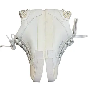 Gianni Bini Shoes Womens Size 7 White Pearl Embellished Low Top Leather Sneakers thumbnail 6