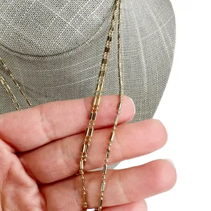 Baublebar Oval Druzy Gold Tone Multi Chain Layered Necklace thumbnail 5