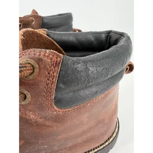 Candies Ankle Boots Womens 7.5 Brown Leather Lug Sole Vintage 90s Grunge Utility thumbnail 2