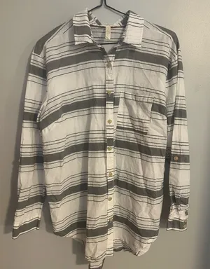 Matilda Jane x Joanna Gaines Striped Cotton Shirt,‎ Sz S thumbnail 1