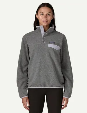 PATAGONIA- Lightweight Synchilla Snap-T Fleece Pullover Nickel and Purple Size S thumbnail 1