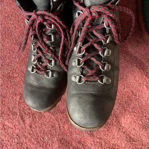 Sorel Conquest Wedge Black Leather Red Lace Up Booties Women Size 8.5 thumbnail 7