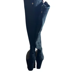 Sam Edelman Boots Womens Size 9.5‎ Black Suede Caprice Knee High Tall Block Heel thumbnail 3